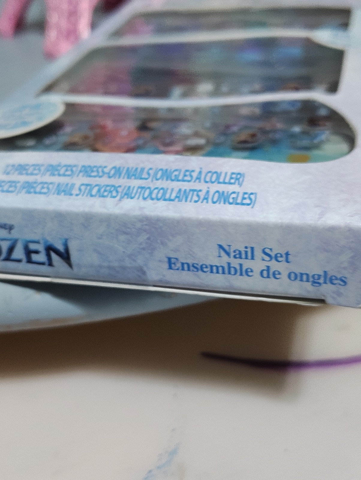 66 Piece Disney Frozen Nail Set~12 Press-On Nails & 53 Nail Stickers, New In Box