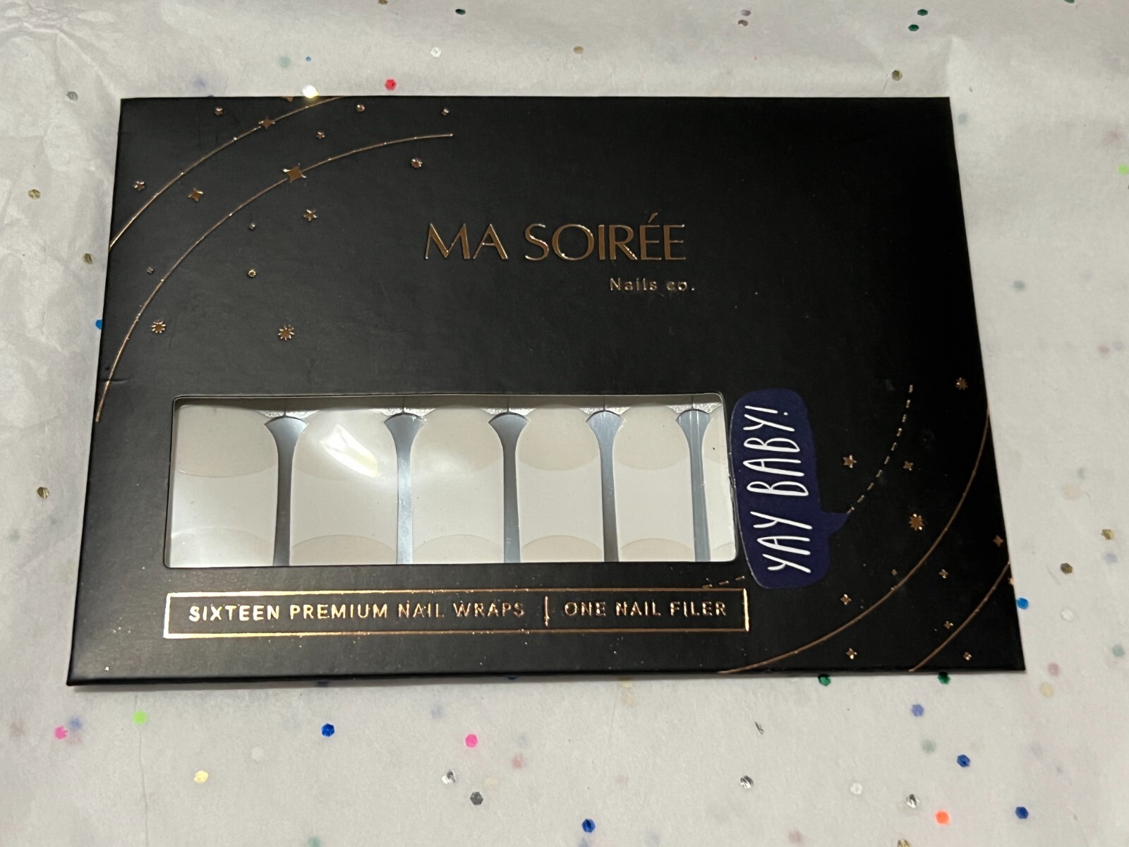 Ma Soiree Nail Wraps Full Sheet in French Manicure – New 16 non-toxic Nail Wraps