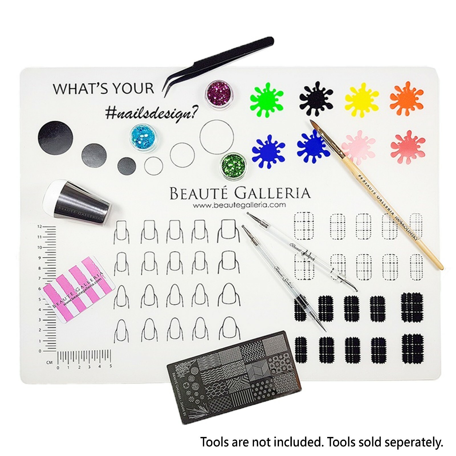 Rollable Nail Art Stamping Mat for Reserve Stamping Nail Decals Practice Mat