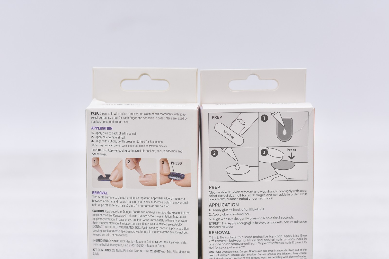 Lot of 2 Kiss Voguish Fantasy FV21 Medium Sculpted Nails – 28 Nails