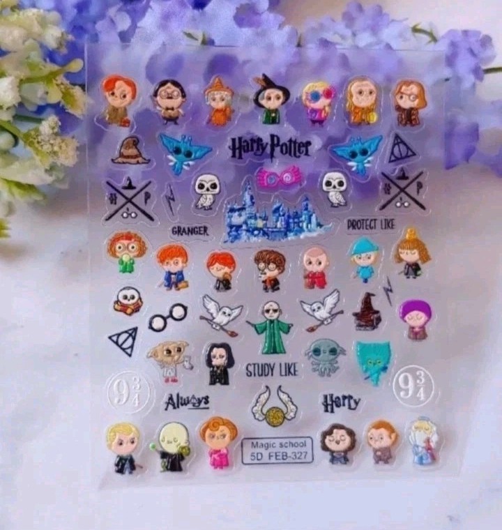 5D Nail Stickers Nail Wrap Strips Nail Art HARRY POTTER