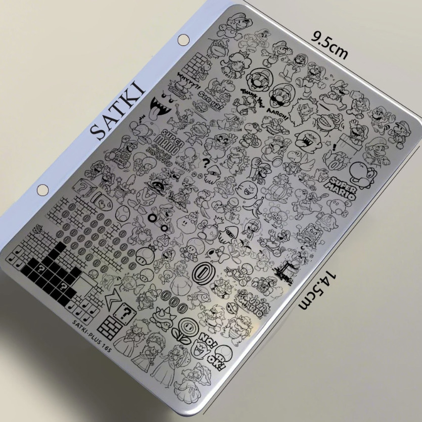 Satki Super Mario Bros. Extra Large Nail Stamping Plate – Sealed and New