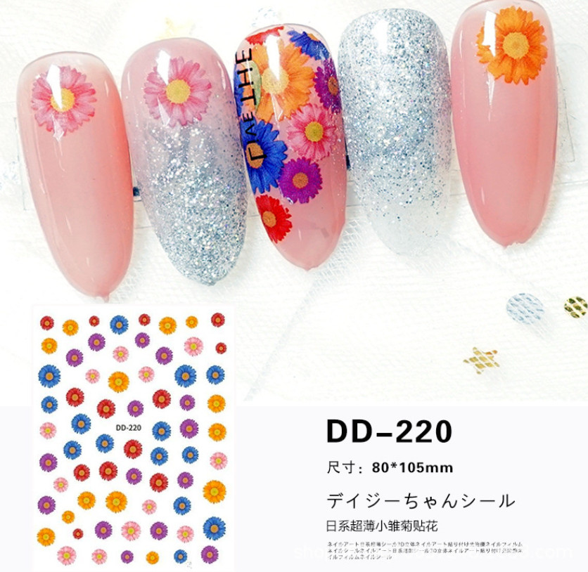 Nail Art Stickers Decal Flower Self-Adhesive NS45