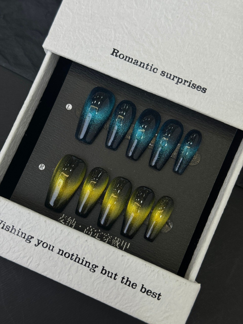 Handmade Press on Nails 10 pc set .+5 Pieces Nail Stickers