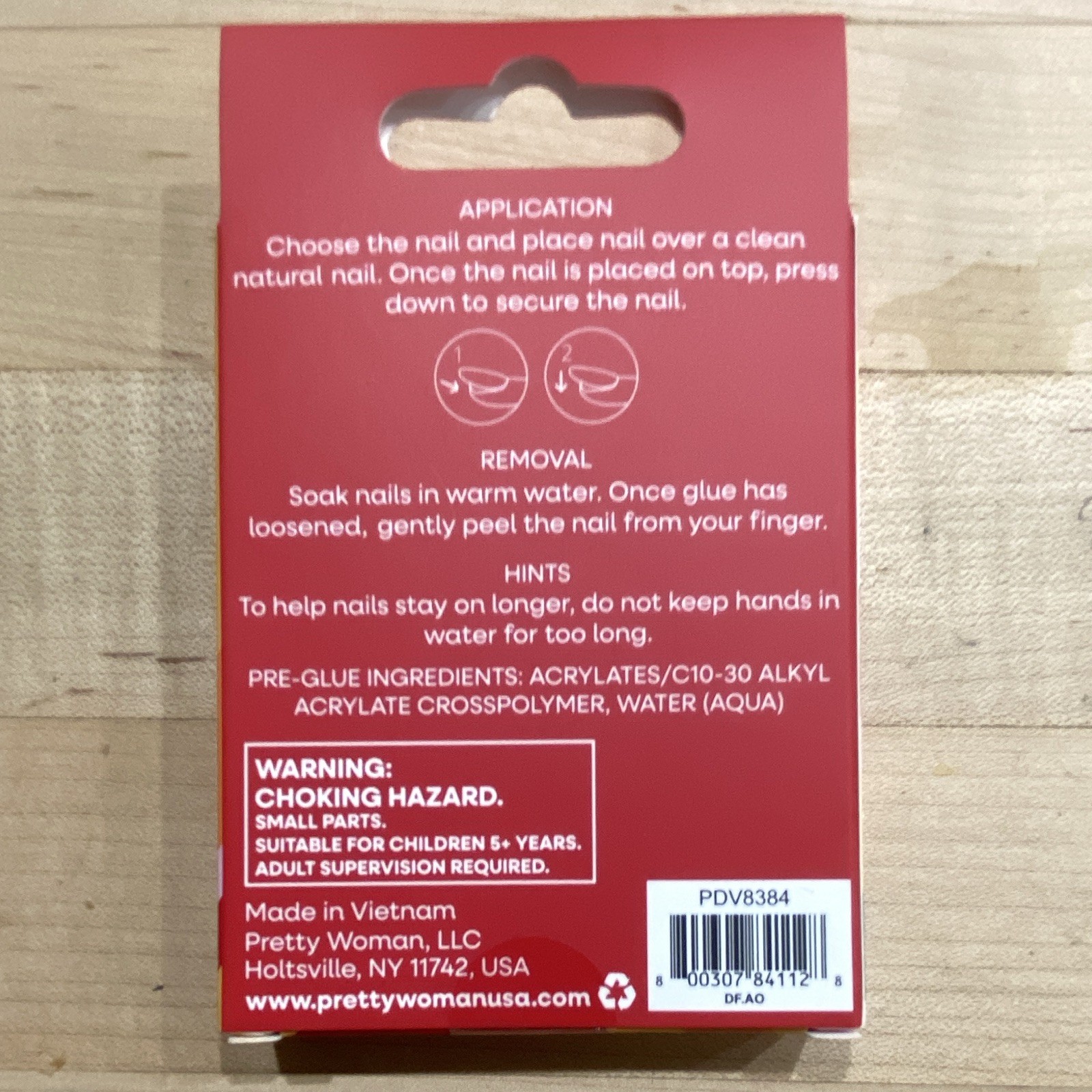 Pretty Woman Pretty Mini Kids Press-On Nails Pre-Glued Fruit Shiny 10ct