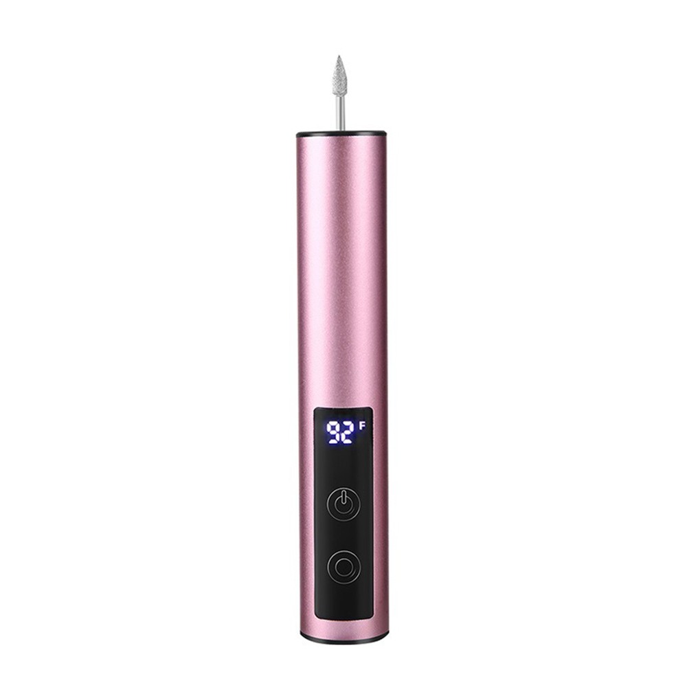 Pro Rechargeable Nail Drill 20000 RPM Aluminum Alloy Efile Rose Red/Pink