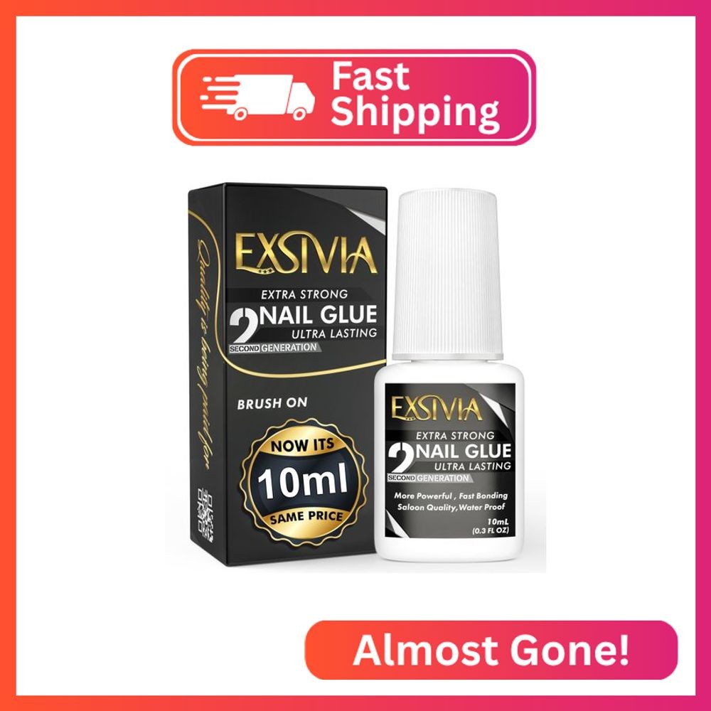Super Strong Nail Glue for Press On Nails, Acrylic Nails & Nail Tips (10ml),Extr