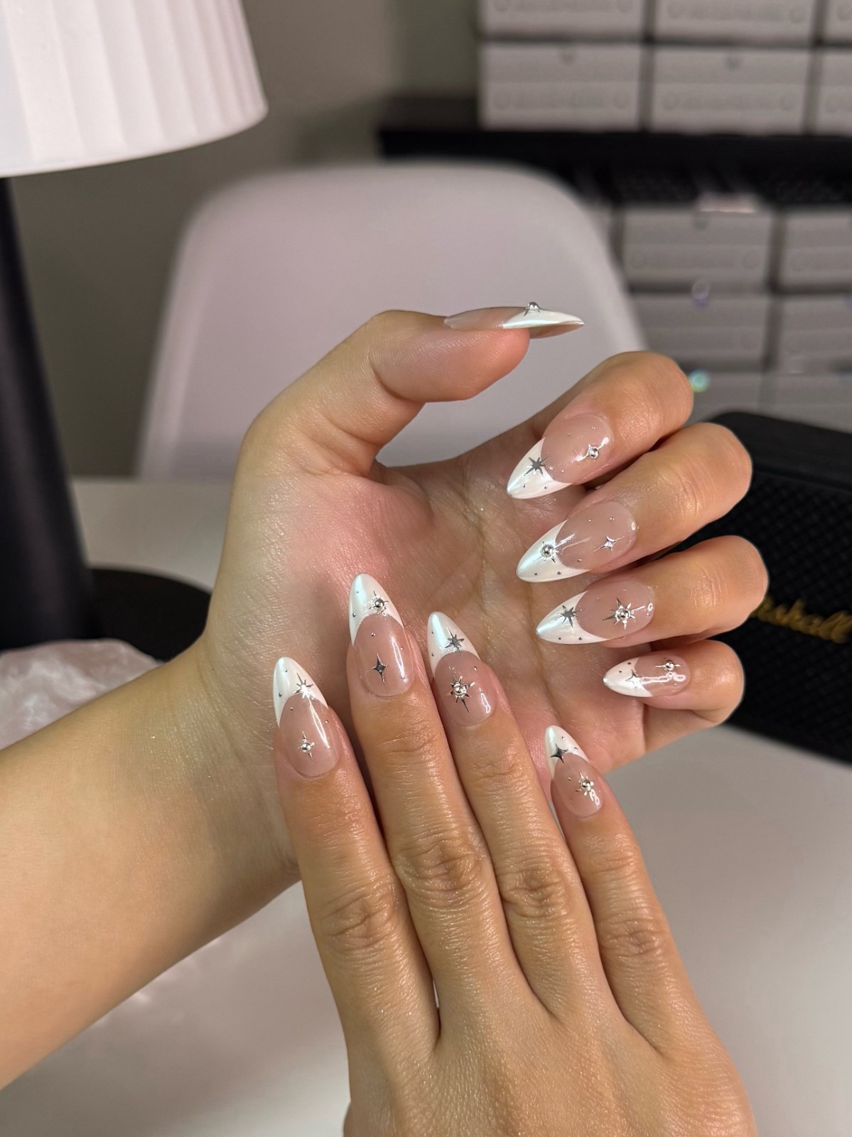 🌙 Luna Nails【Opal Star】Press-On Nails | Handmade Reusable 10-Piece Set