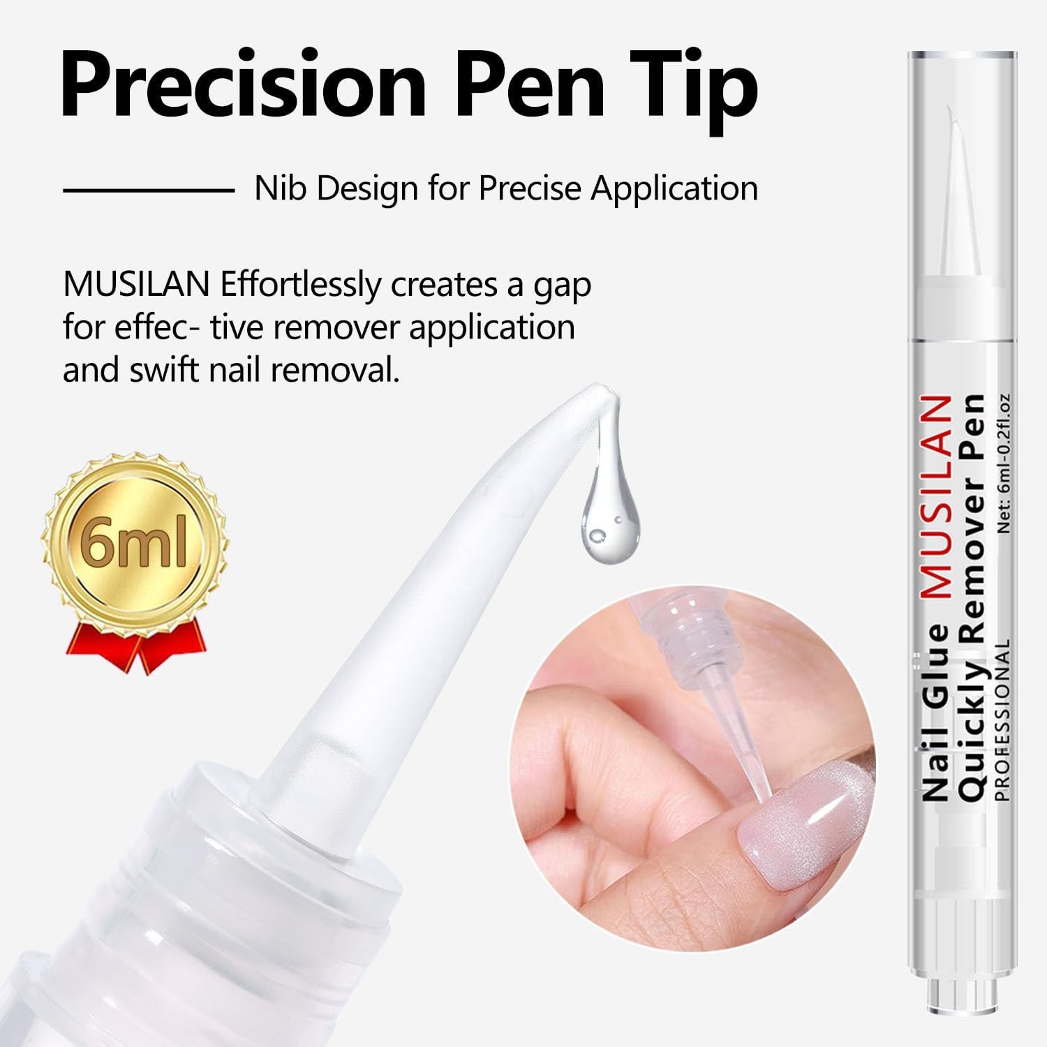 3 IN 1 Nail Glue Remover,3PCS 6ML Remover Pen For Press On…