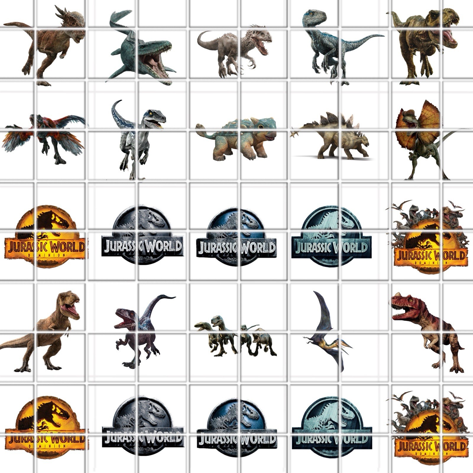 Jurassic World Waterslide Finger Nail Decals Instructions set of 50 Bonus JH