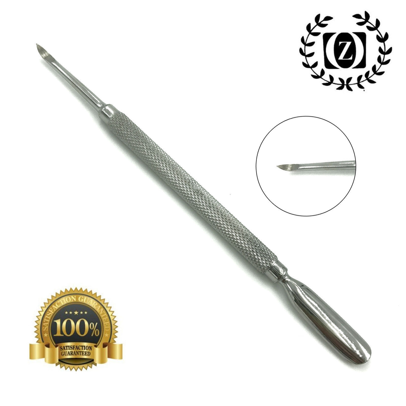 STAINLESS STEEL 3 PC SET MANICURE PEDICURE NAIL CARE TOOLS SPOON CUTICLE PUSHER
