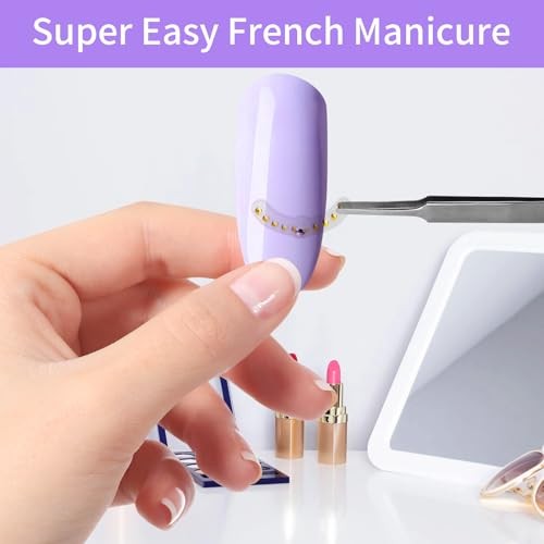4 Pcs French Line Nail Art Stickers,Manicure Kit,Nail Art Decals,5D Embossed