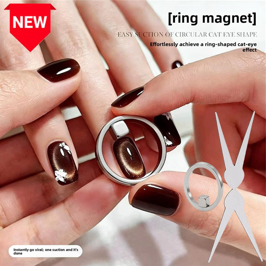 Double-head French Nail Art Magnet Set 3D Strong Cat Eye Magnet Nail Art Gel Pol
