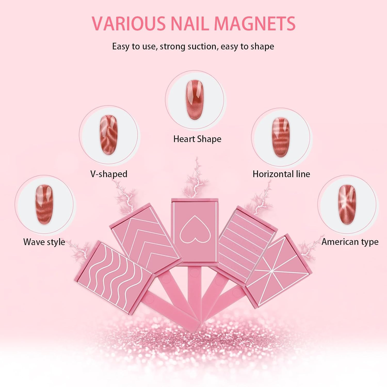 10Pcs Nail Art Stamp Pen Nail Art Flower Stamp Pen with 3 in 1 Nail Magnets Tool