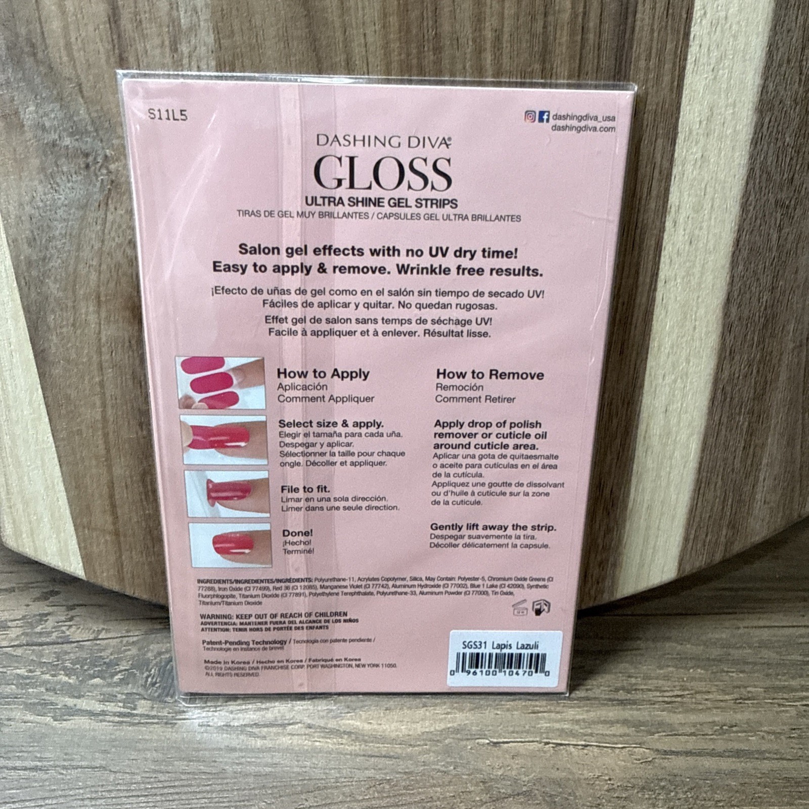 Dashing Diva Gloss Ultra Shine 34 Gel Nail Strips Palette LAPIS LAZULI
