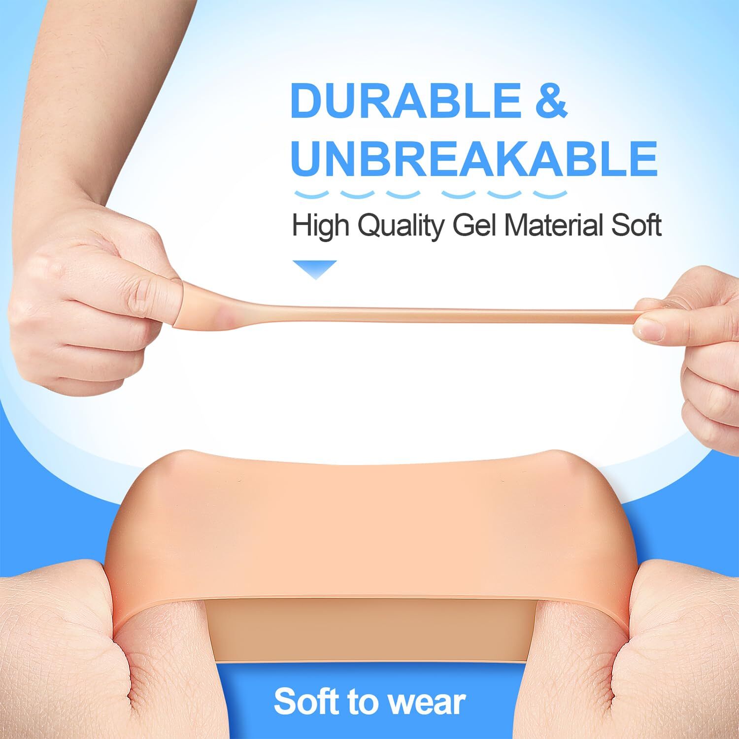 20 Pcs Gel Finger Protectors,Finger Caps Silicone Fingertips Protection,Reusable