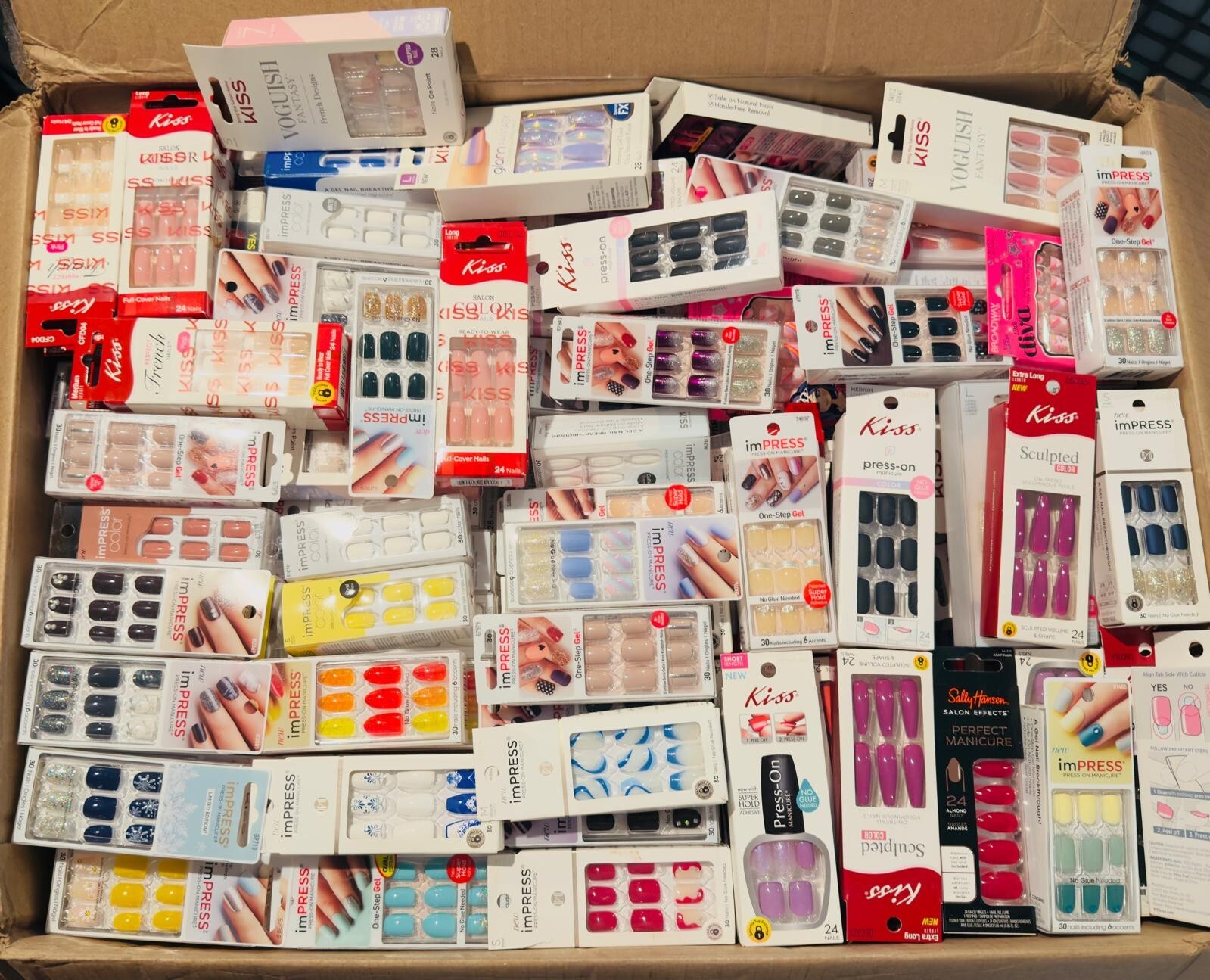 “Set of 100” Kiss imPRESS Nails Mixed LOT**FREE SHIPPING*** CLOSEOUT–Deal# 55***