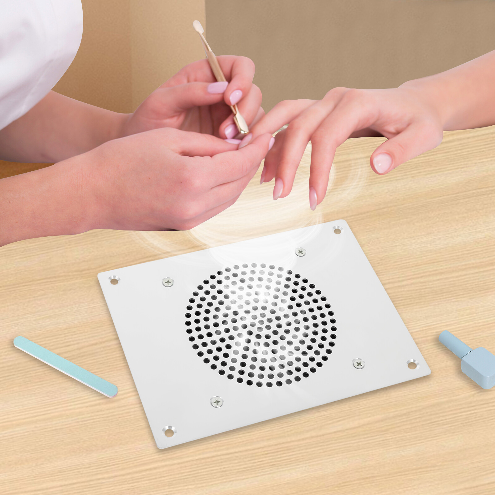Nail Dust Collector, 110V 6W, 3650 RPM, 4.25 Inch Vacuum Surface, Embedded
