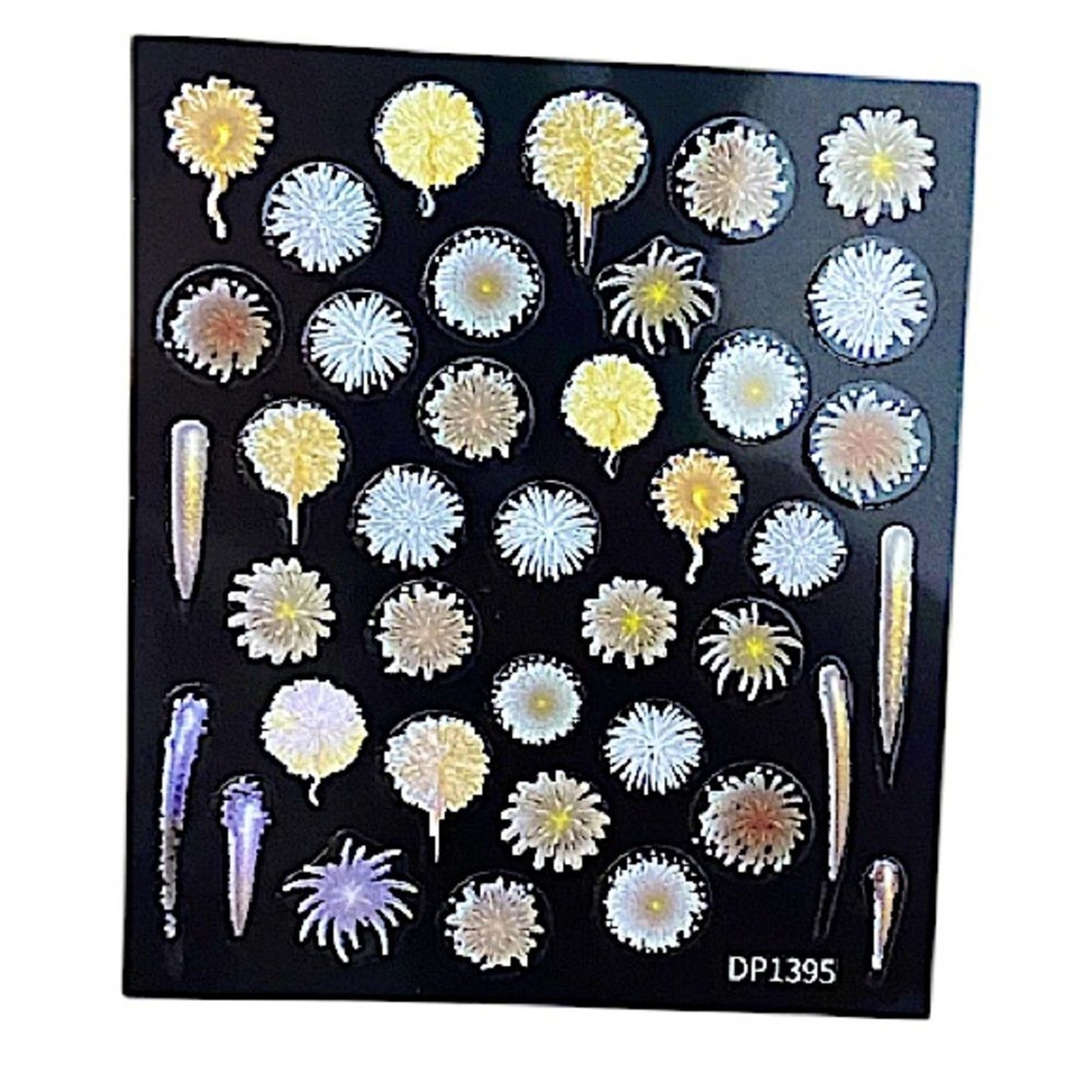 4 Sheets Starry Sky Nail Art Decals Luminous Planet Stickers Colorful Fireworks