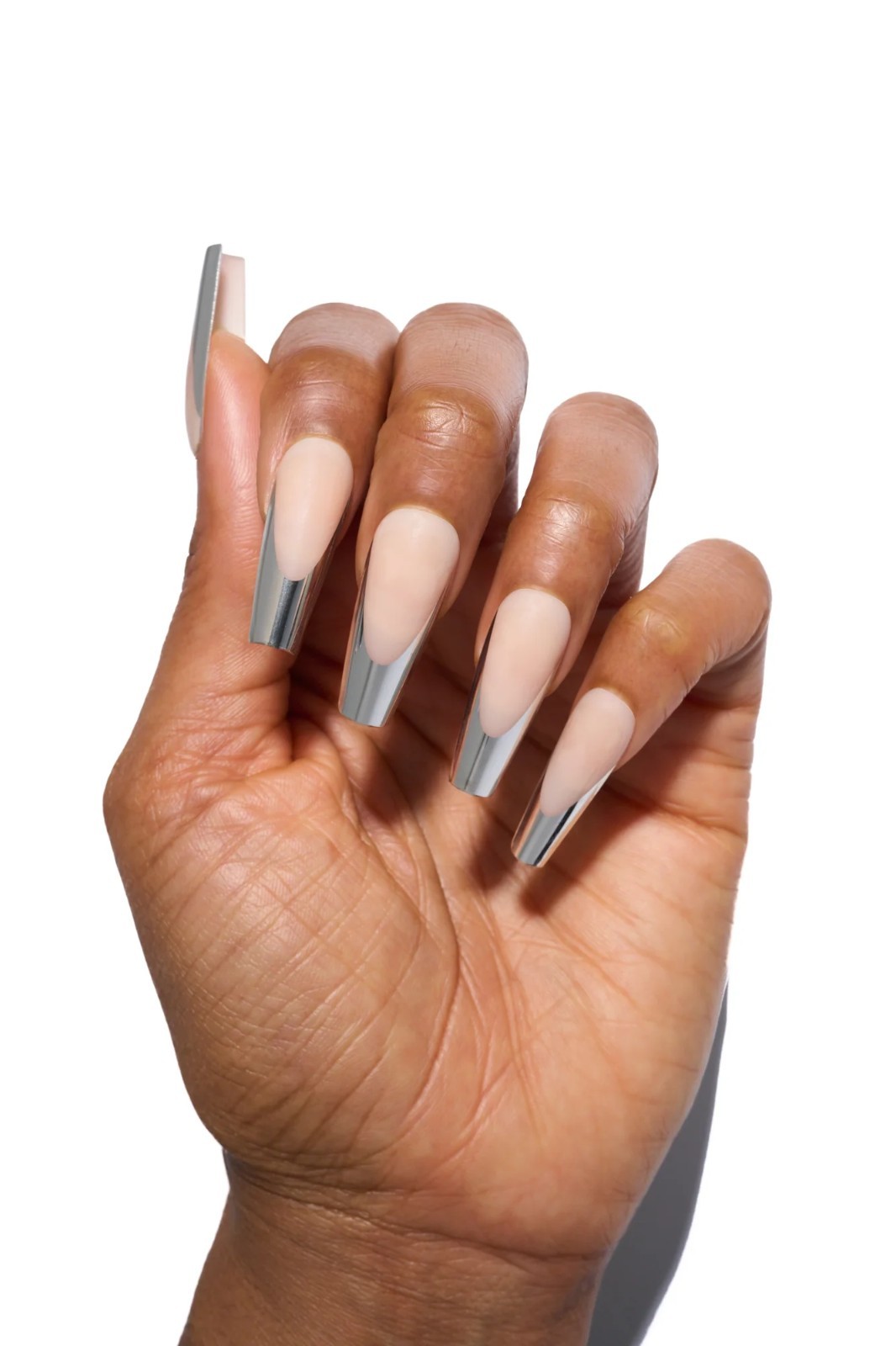 NEW Nicki Minaj Pink Friday 28PC Stiletto -On My Tippies Press On Nails Silver