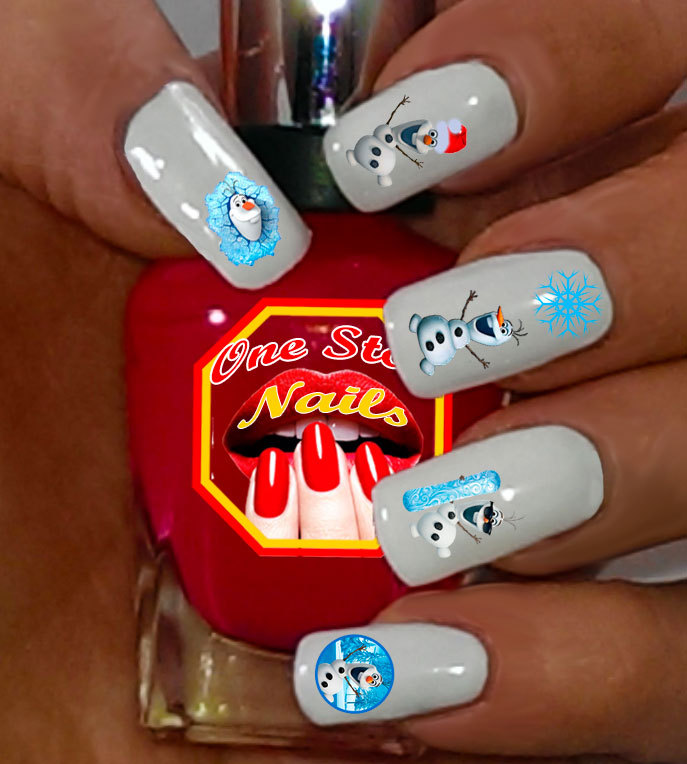 51pcs/Set Christmas Disney Frozen Waterslide Nails Decals (Tattoo) DFR-001-51