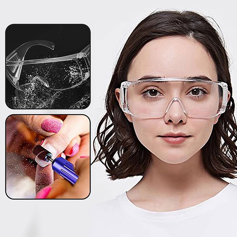 10pairs Manicure Clear Safety Goggles Anti Fog Dust Splash-Proof Glasses Goggles
