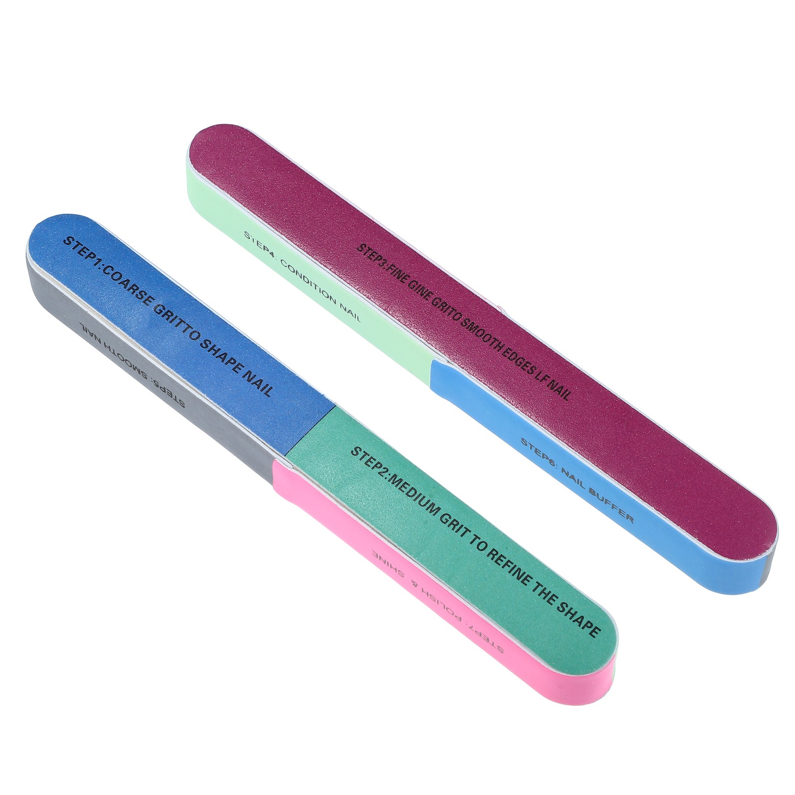 Pieces of 2 7 Sided Nail File Buffer Nail Sanding Block Filer Board Colorful