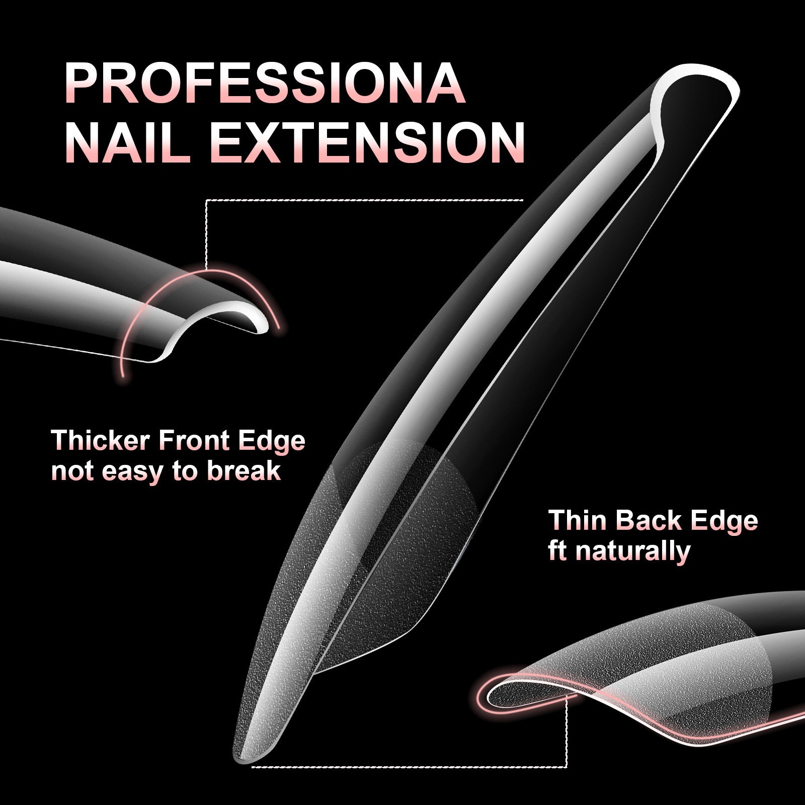 Soft Gel Nail Tips ~Almond Square Oval Stiletto Coffin Shape Nails ~120pcs/Box