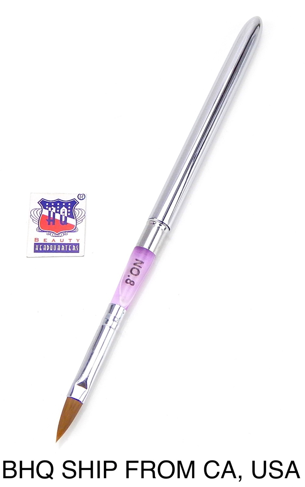 Pro Marble Sable Acrylic Nail Art Design Paint Painting Brush Pen – Size 8