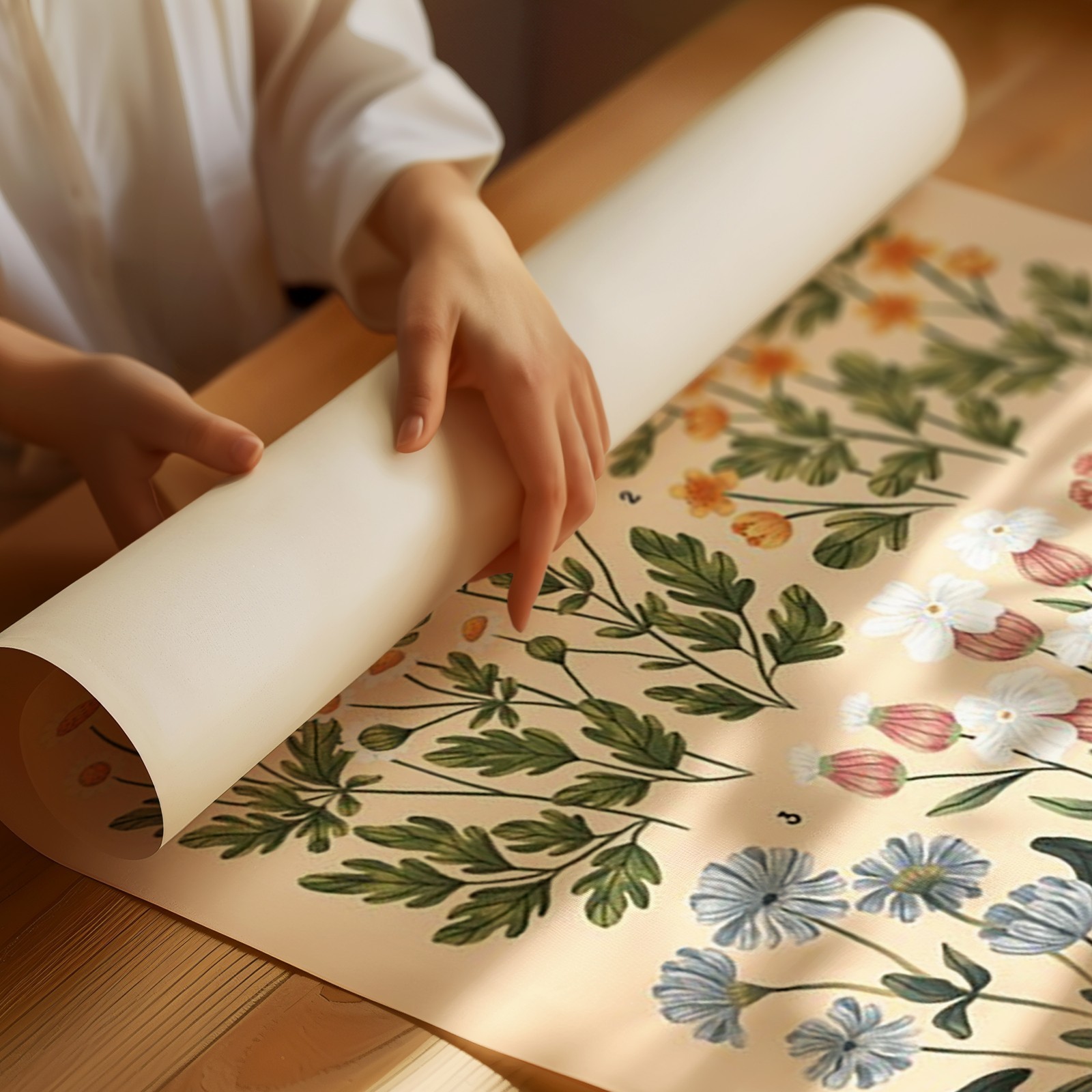 Wild Flowers Botanical Poster Wall Art – Nature Print Decor Home Decor