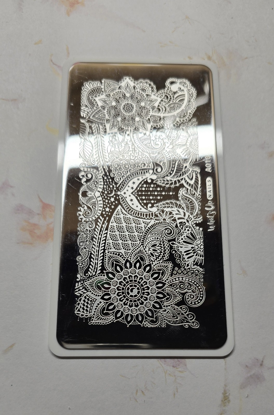 Whats Up Nails – A010 Floral Damask Stamping Plate For Stamped Nail Art Design