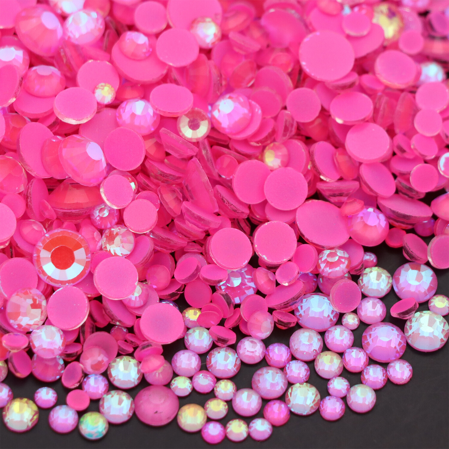 Neon Rhinestones Non Hotfix Flatback Stones Luminous Fluorescence Crystals