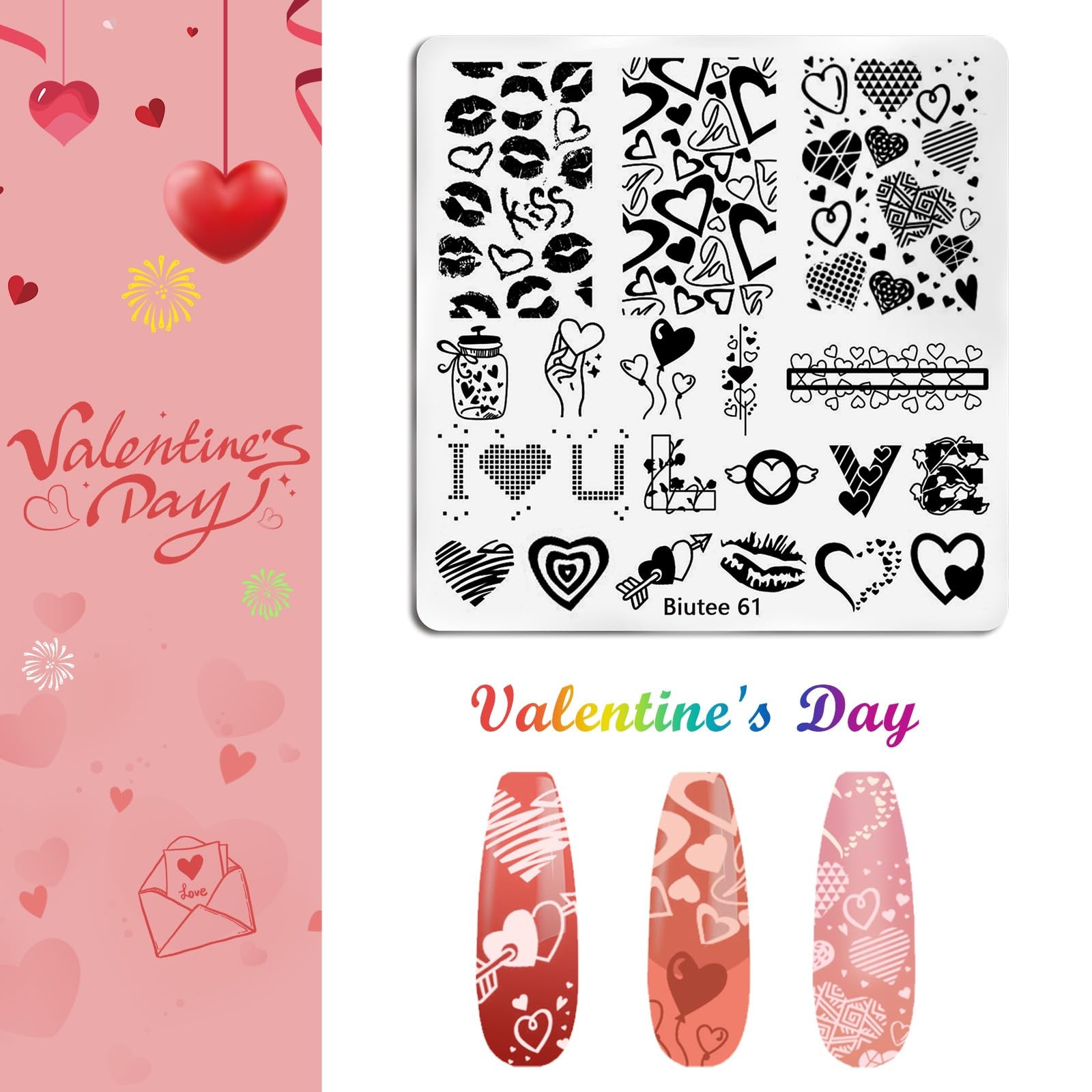 15PCS Nail Art Stamping Plate 8 Nail Stamping Gel Polish Nail Stamping Kit Nail
