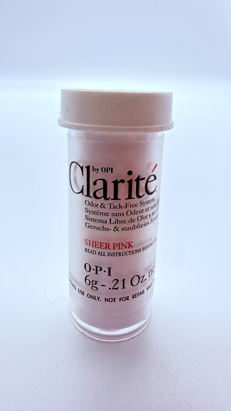 Clarite By Opi Odor & Tack Free System Long-Lasting – Sheer Pink – 0.21 Oz NWOB
