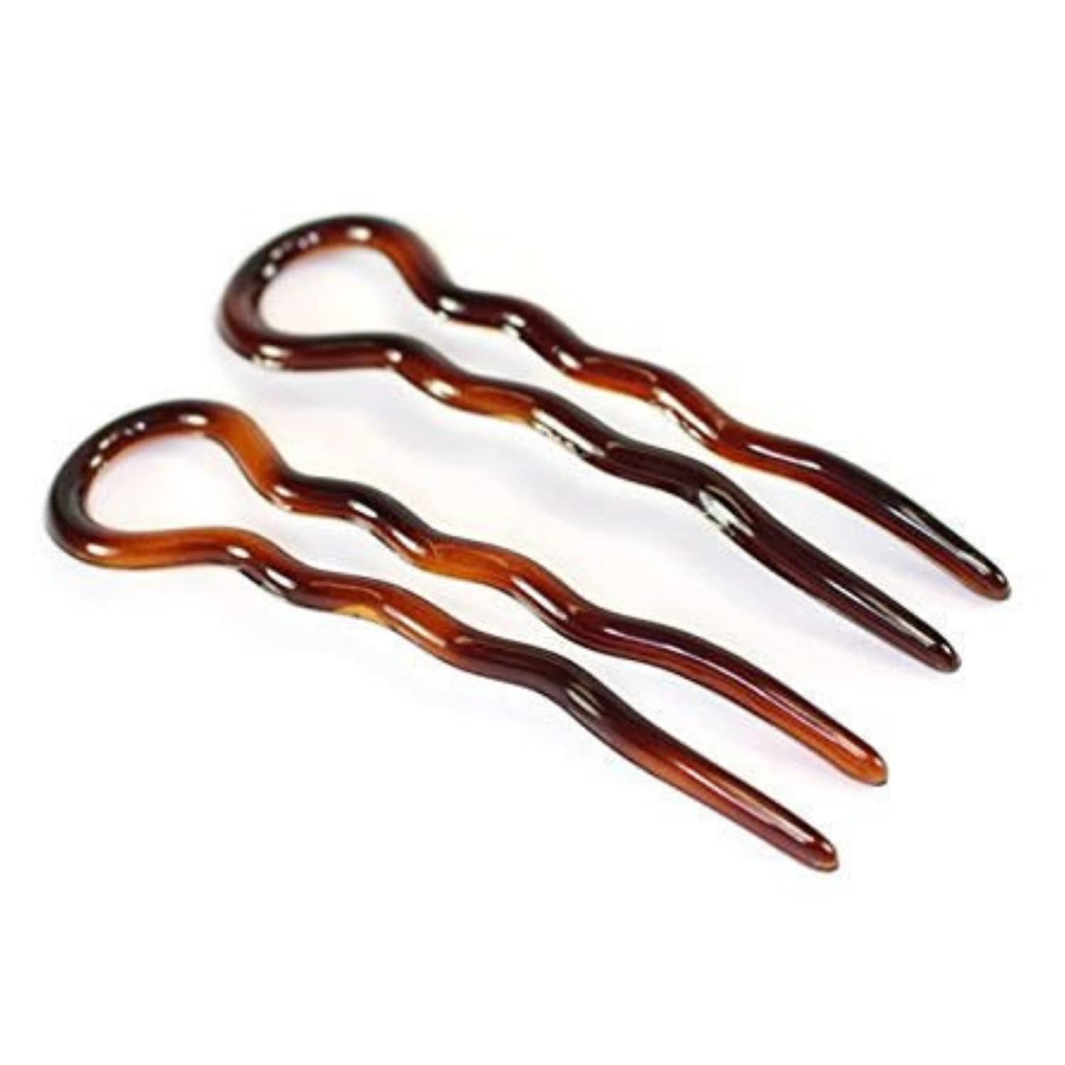 Parcelona French Sleek Tortoise 1 Count (Pack of 2), tortoise shell brown