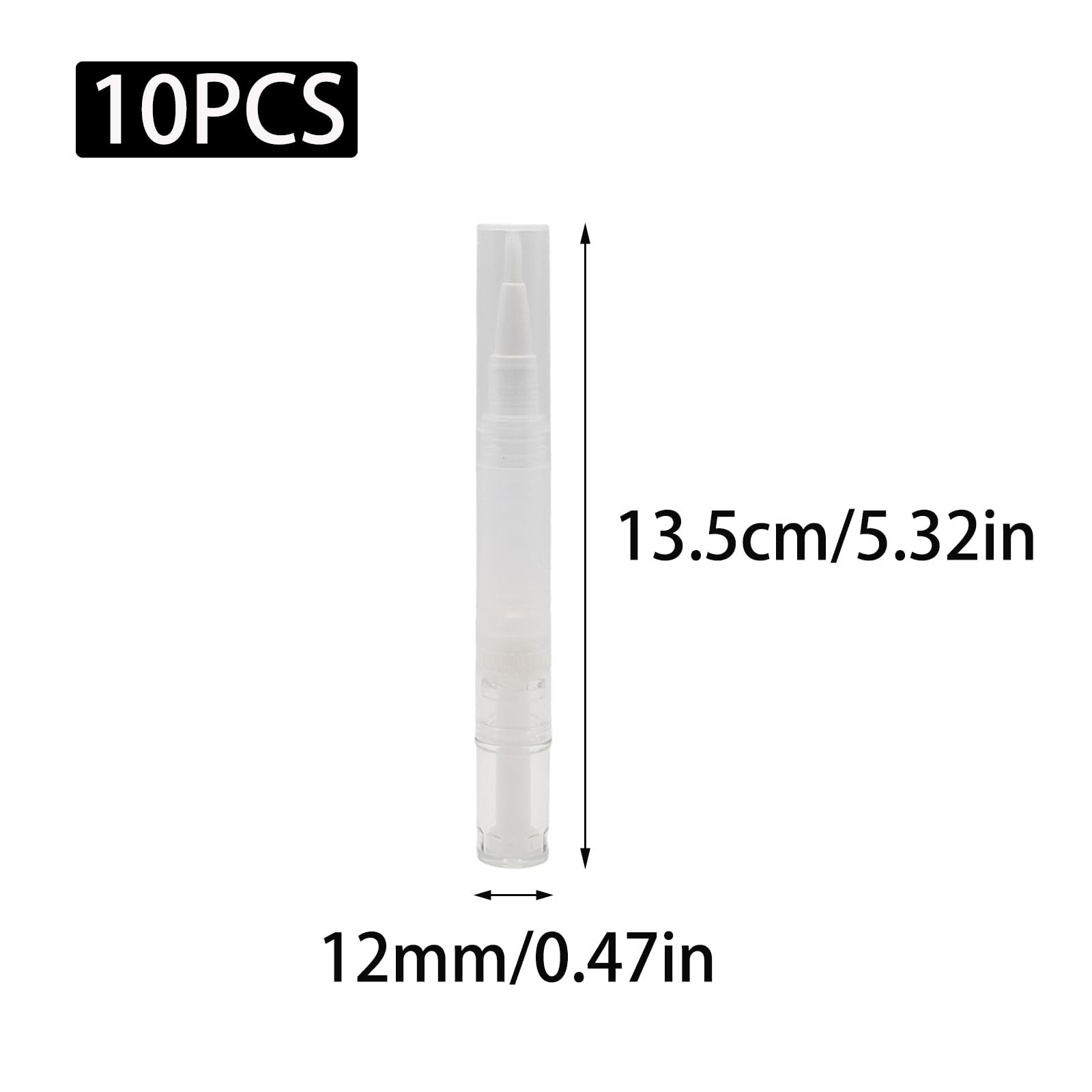 10 Pack Empty Cuticle Oil Pens,Nail Oil Pen Twist Pen Cosmetic Container, Bru…