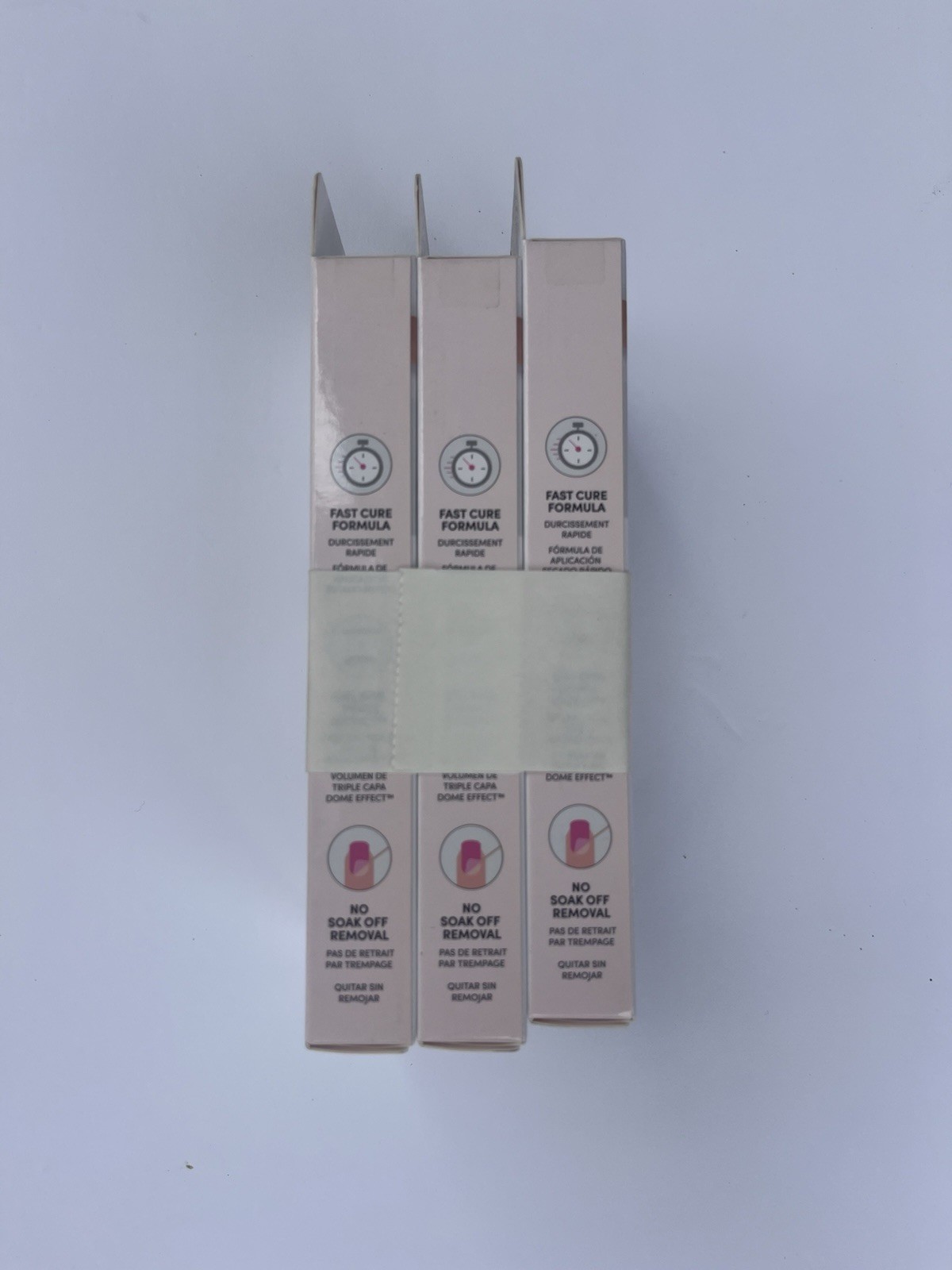 3 Pack Dashing Diva Glaze Semi-Cured Gel Nail Strips Lot of 3 32 Count in Each