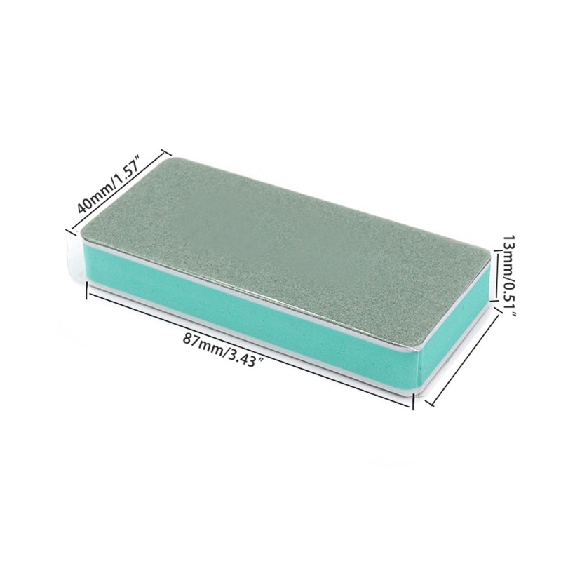 Rectangle Polishing Block Double-Sided Nail Polishing Tools Sander Green & White