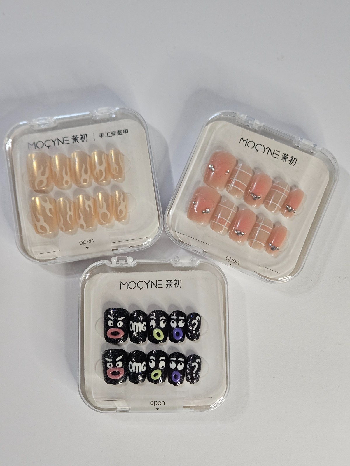 Lot of 3 MOCYNE Boutique Press-On Nail Kits – Short Square NIB