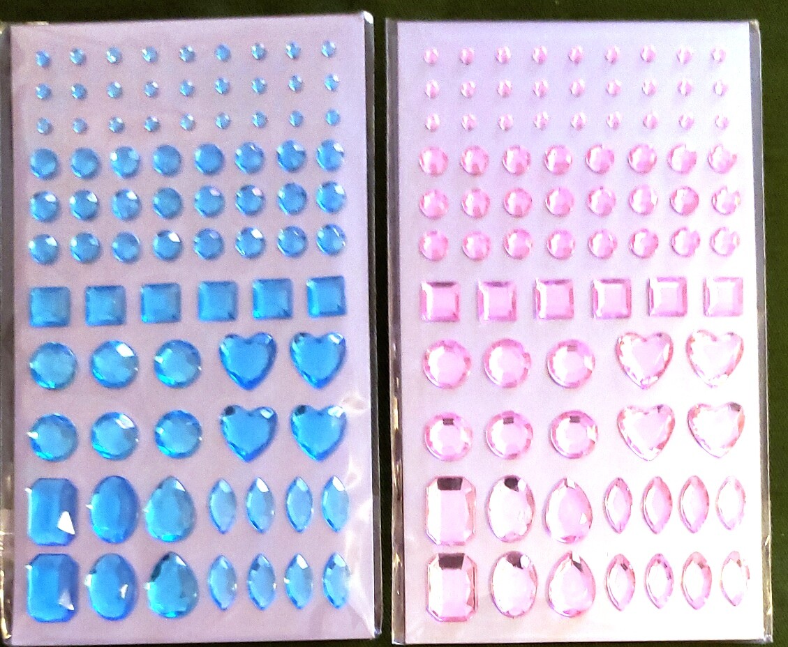 Mixed Lot of Pastel Pink Blue Crafting Rhinestones