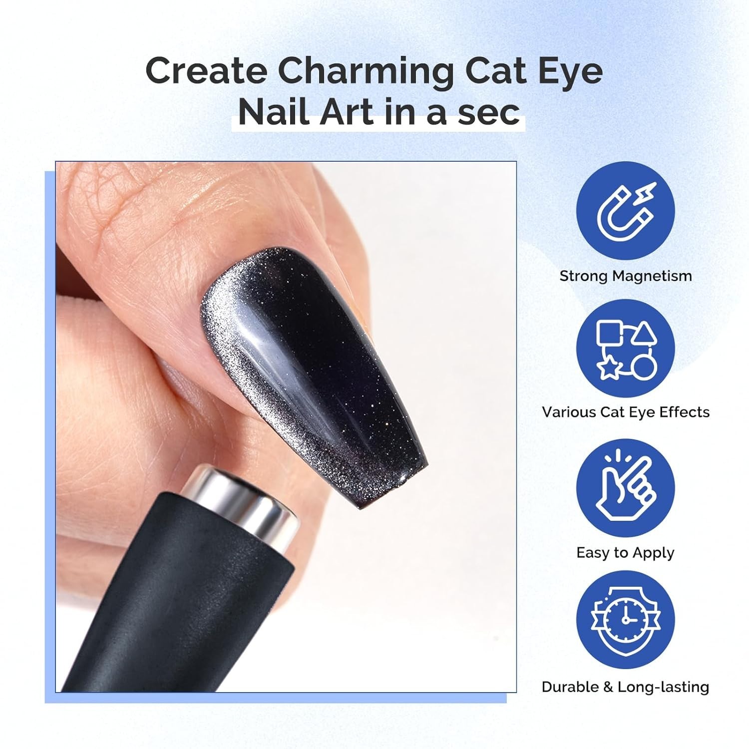 5 In 1 Nail Magnet Tool Cat Eye Magnet for Nail Art Salon Studio Home Manicure