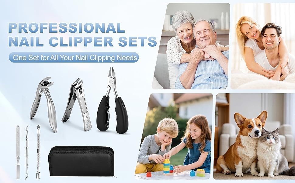6-in-1 Toenail Clippers for Seniors with Thick Nails – Heavy Duty Wide Opening
