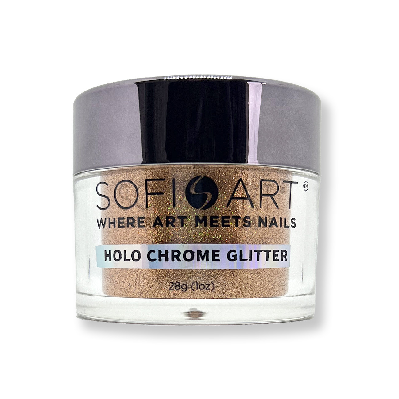 Sofi-Art Holographic Chrome Nail Glitter – Holo Orange #GLS016 – 1 oz
