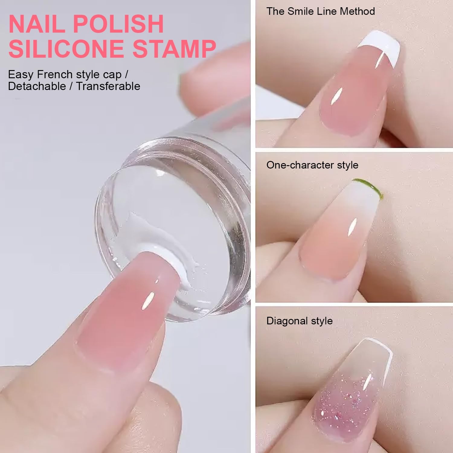 French Tip Nail Stamp French Tip Tool Silicone French Tip Stamp Nail Stamp Na…