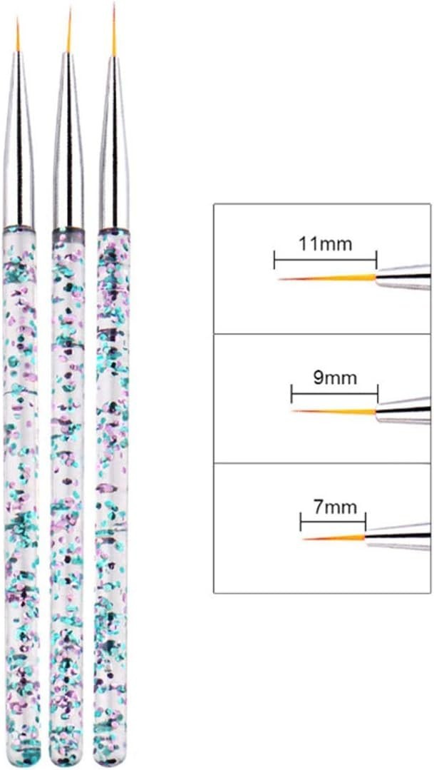 MUOBOFU Nail Art Brushes Nail Art Pens,Drawing Painting Gradients 7/9/11mm,5pcs