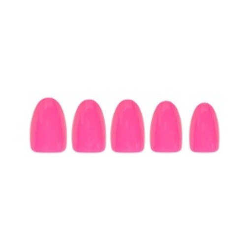 Glamnetic Press-On Nails Short Oval Hot Pink Glossy Manicure Kit 30ct New