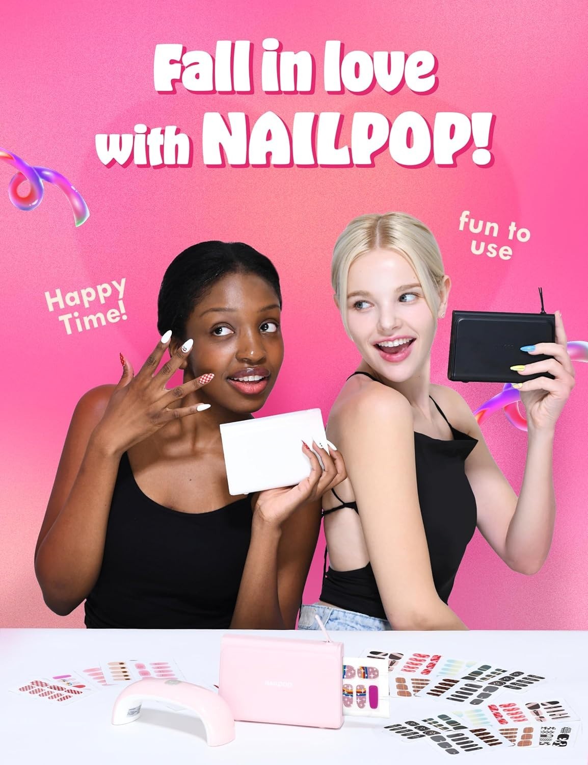 NAILPOP Digital Nail Art Design Printer Machine w/10 Nail Sticker Paper Sheets