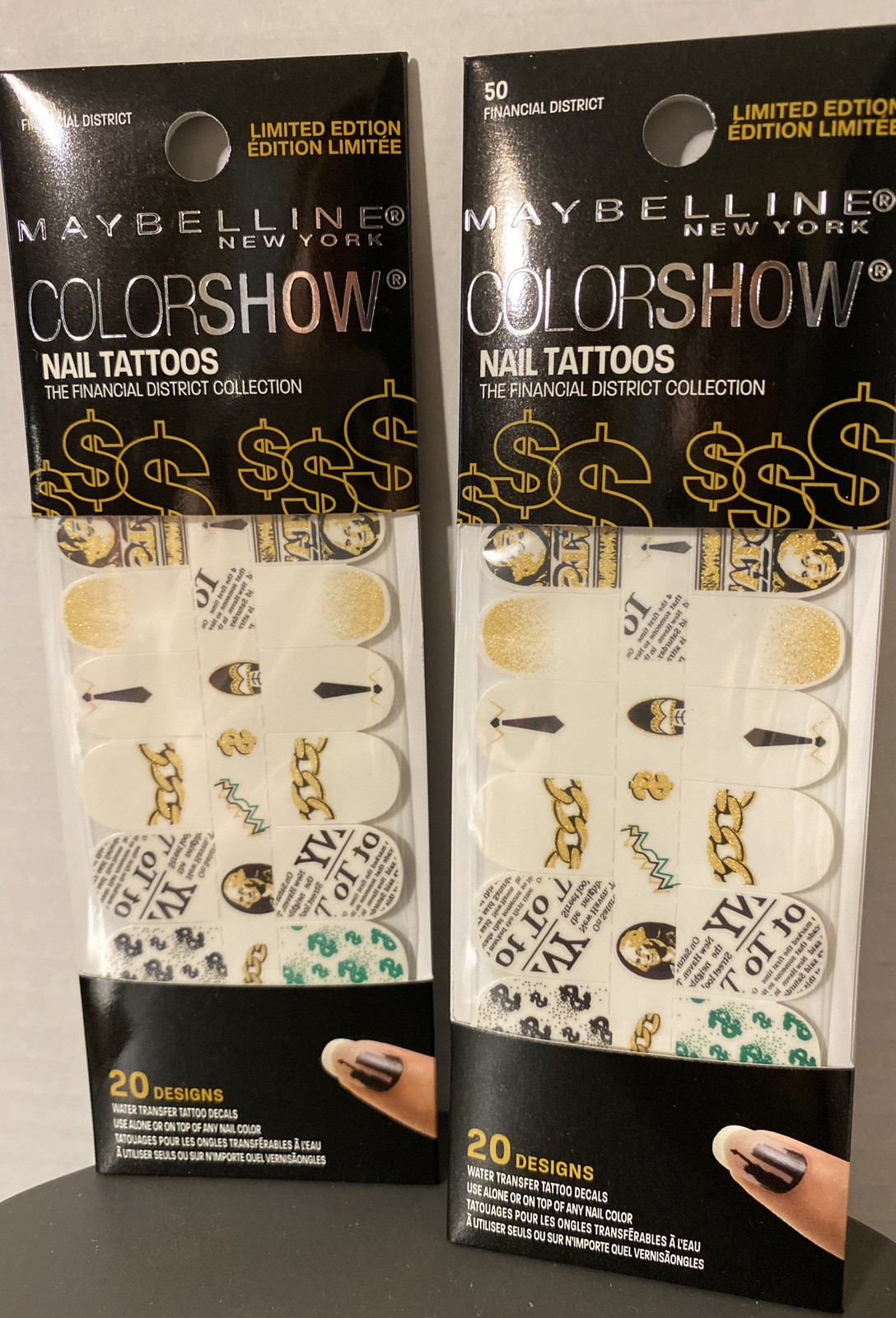 X2 Maybelline Color Show Nail Tattoos THE FINICAL DISTRIC COLLECTION #50