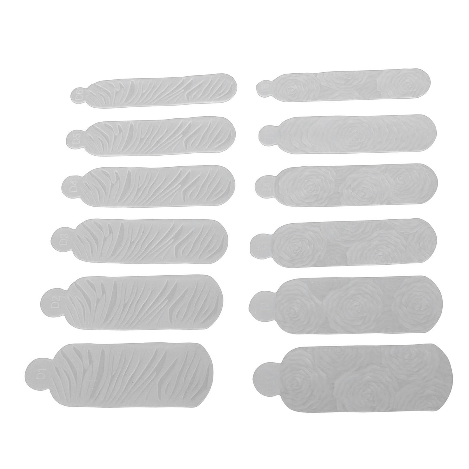 1-24pcs 3D Nail Art Silicone Mold Reusable Stereo Printing For DIY