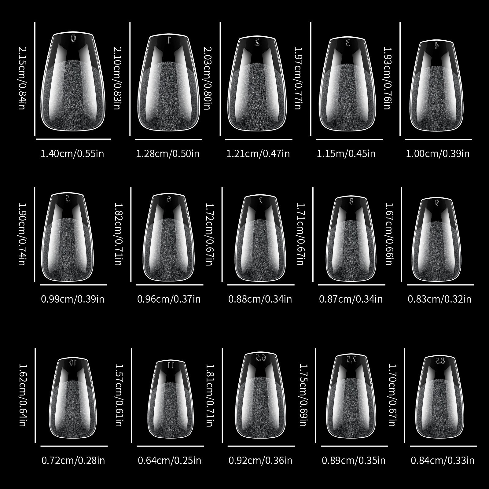 Soft Gel Tips 360PCS Full Cover Fake Nails Almond/Coffin/Oval/Square Nail Tips